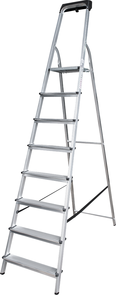 Алюминиевая стремянка с органайзером, ступени 80 мм NV 1115
