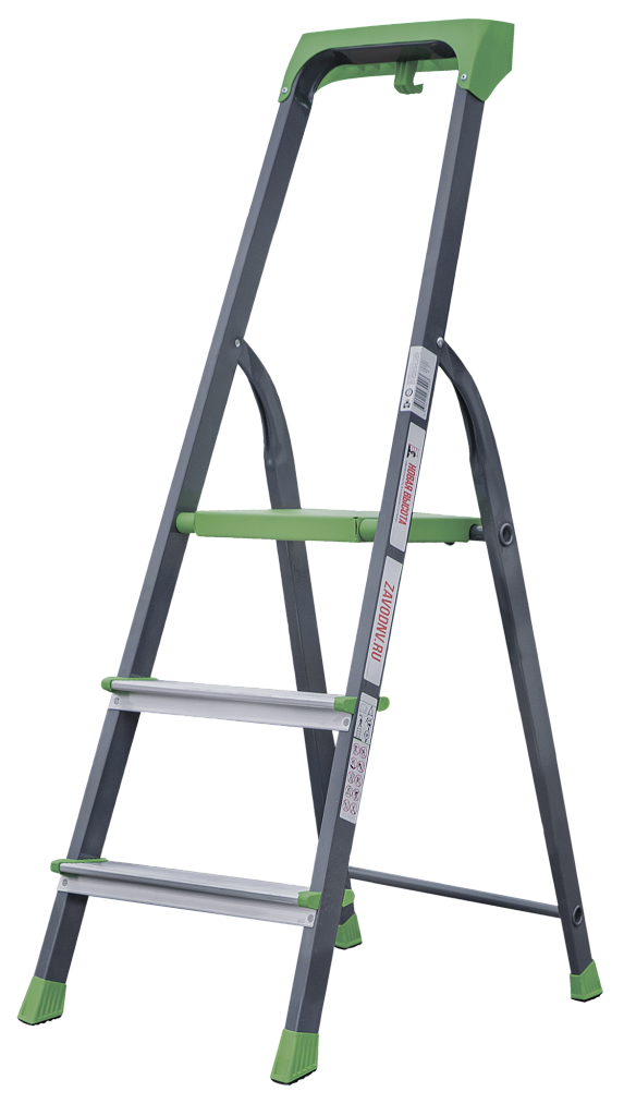 Стальная стремянка  с алюминиевыми ступенями 80 мм NV 2135