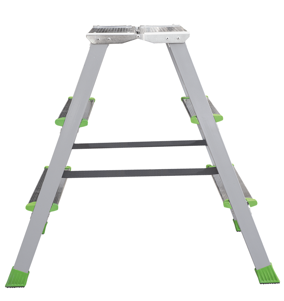 Стальная стремянка с алюминиевыми ступенями 80 мм NV 2140