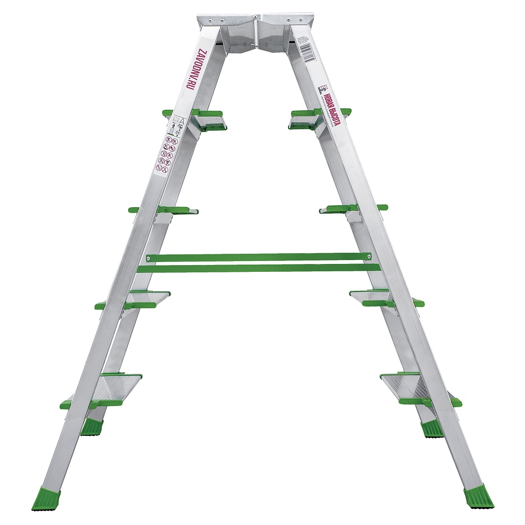 Алюминиевая стремянка с ступенями глубиной 130 мм NV 2127