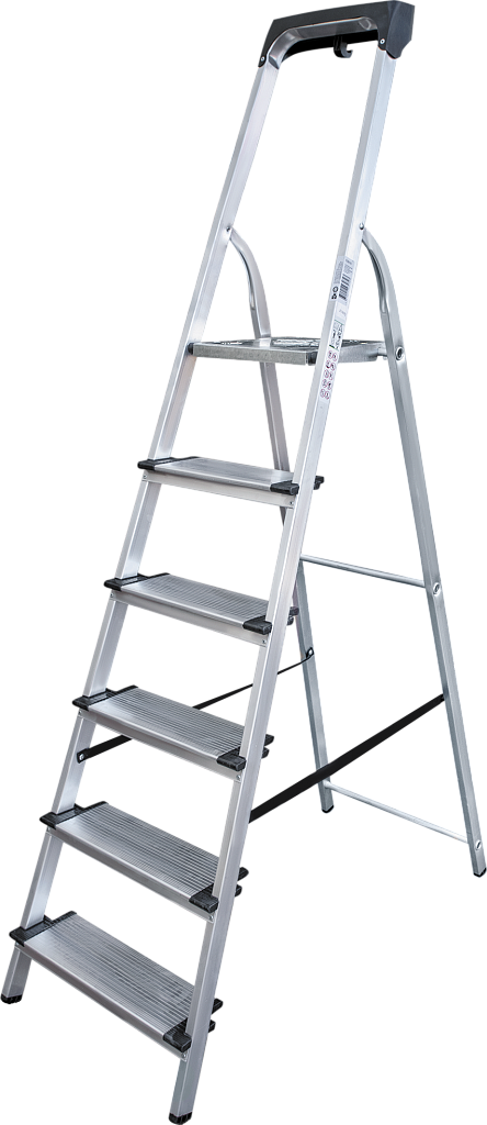 Стальная стремянка с алюминиевыми ступенями 130 мм NV 1138