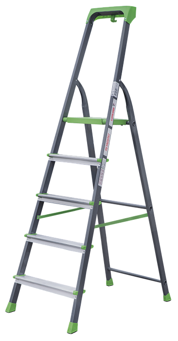 Стальная стремянка  с алюминиевыми ступенями 80 мм NV 2135