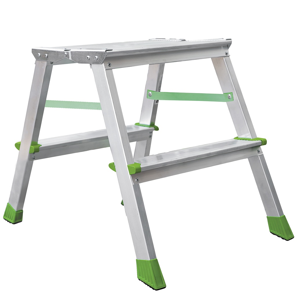 Стремянка алюминиевая со ступенями 80 мм NV 2120