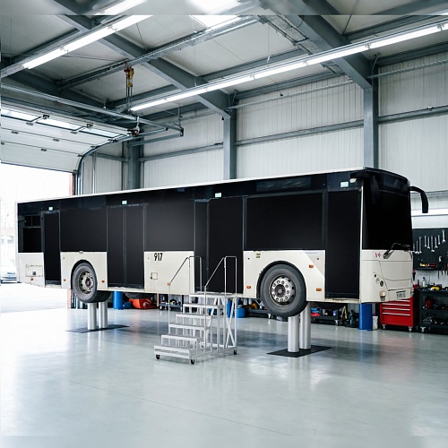 Мобильные алюминиевые трапы для доступа в салон автобуса