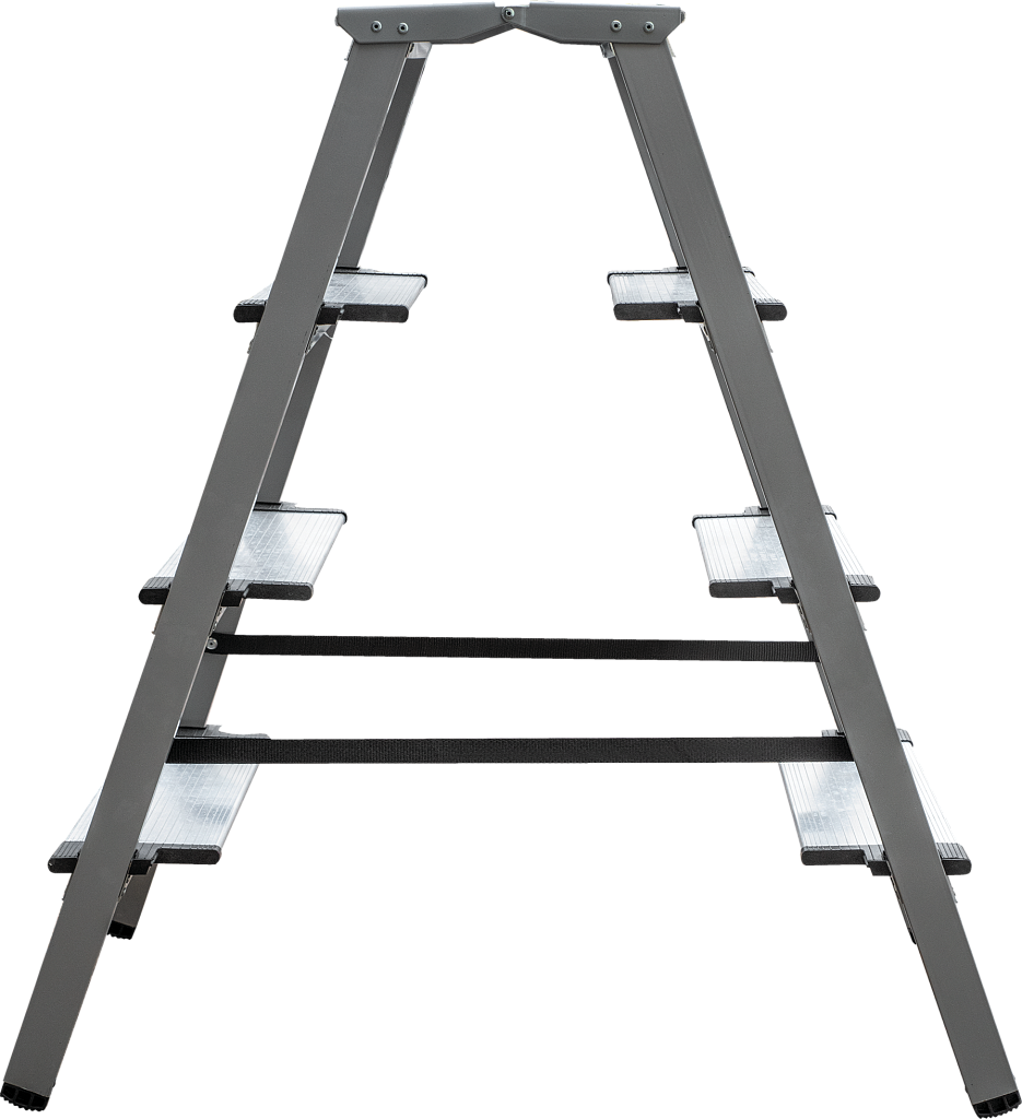 Стальная стремянка с алюминиевыми ступенями 130 мм NV 1147
