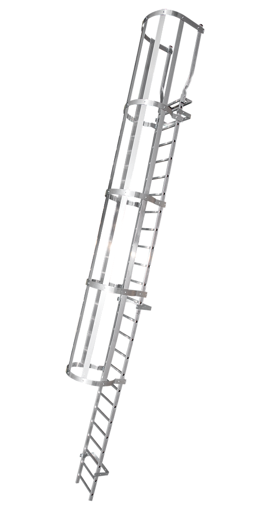 Лестница стационарная с дугой безопасности