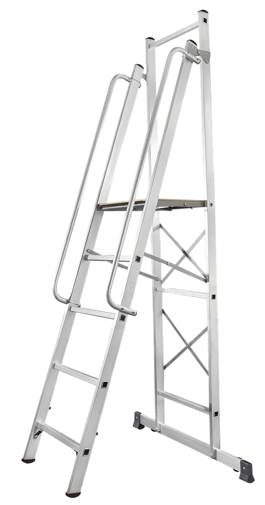 Передвижная лестница-стремянка с платформой NV 1540