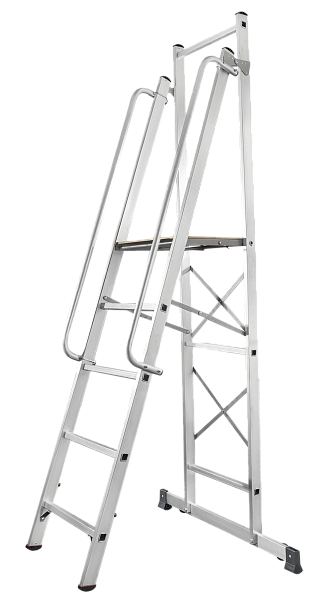 Передвижная лестница-стремянка с платформой NV 1540