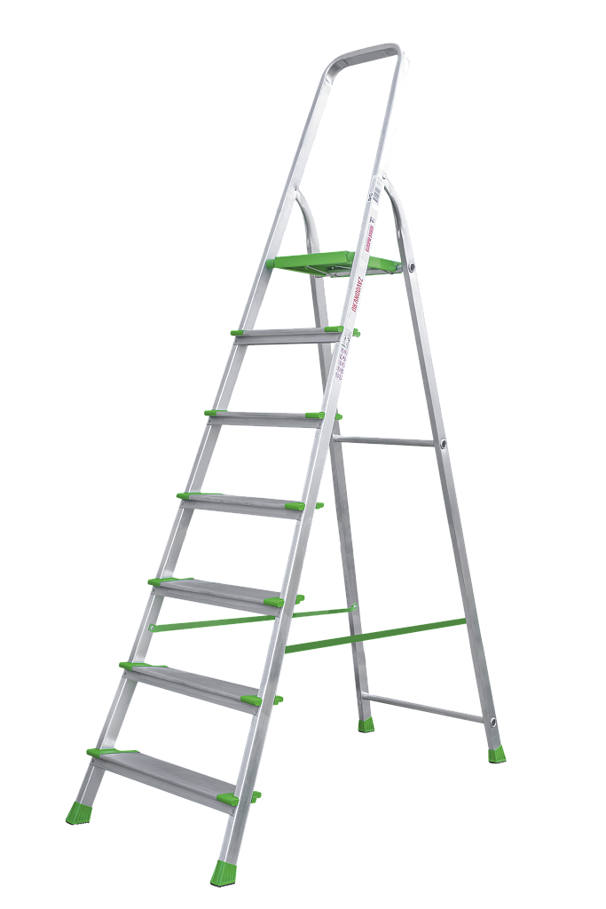 Алюминиевая стремянка со ступенями 130 мм NV 2117