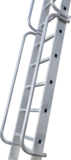 Industrial Aluminum Extension Ladder with Hooks and Handrails NV5216