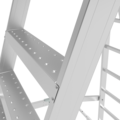 Профессиональная передвижная складная лестница-стремянка с платформой и телескопической траверсой NV 3541