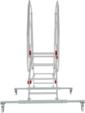 Industrial mobile double-sided scaffold ladder with platform NV5520 sku 5520204