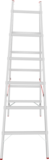 Aluminum double-sided industrial rung ladder with 30×30 mm rungs NV5123 sku 5123206