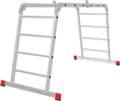 Профессиональная алюминиевая шарнирная лестница-трансформер, ширина 650 мм NV 3322 артикул 3322234