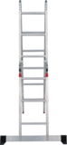 Aluminum multipurpose hinged ladder with one traverse, 340 mm width NV1329 sku 1329403