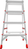 Anodised double-sided professional stepladder with 350×260 mm platform NV3121A