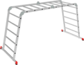 Профессиональная алюминиевая шарнирная лестница-трансформер, ширина 800 мм NV 3323 артикул 3323245