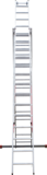 Индустриальная алюминиевая трехсекционная лестница NV5230 артикул 5230314