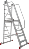 Folding mobile ladder with platform NV 8000034