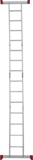 Multipurpose aluminum hinged rung ladder 340 mm width NV2320 sku 2320234