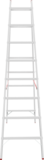 Aluminum double-sided industrial rung ladder with 30×30 mm rungs NV5123 sku 5123208