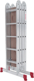Лестница-трансформер алюминиевая с помостом, ширина 340 мм NV2330 артикул 2330405