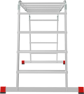 Профессиональная алюминиевая шарнирная лестница-трансформер с развальцованными ступенями, ширина 650 мм NV 3325 артикул 3325234