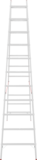 Aluminum double-sided industrial rung ladder with 30×30 mm rungs NV5123 sku 5123211