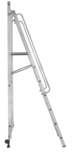 Movable folding stepladder with 450×450 mm platform and handrails NV 1540 sku 1540107