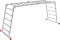 Профессиональная алюминиевая шарнирная лестница-трансформер, ширина 800 мм NV 3323 артикул 3323405
