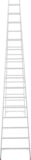 Aluminum double-sided industrial rung ladder with 30×30 mm rungs NV5123 sku 5123216