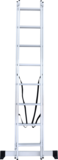 Two-section aluminum multipurpose ladder NV1220 sku 1220208