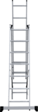 Three-section aluminum multipurpose ladder NV1230 sku 1230307