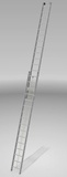 Two-section aluminum industrial rope-operated rung ladder NV5240 sku 5240216