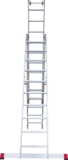 Индустриальная алюминиевая трехсекционная лестница NV5230
