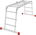 Multipurpose aluminum professional hinged rung ladder 500 mm width NV3321