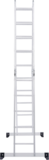 Multipurpose aluminum hinged rung ladder 340 mm width NV1320 sku 1320405