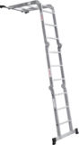 Aluminum multipurpose hinged ladder 400 mm width NV1322