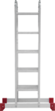 Multipurpose aluminum hinged rung ladder 340 mm width NV2320