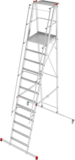 Индустриальная передвижная складная лестница-стремянка с платформой NV 5540 артикул 5540112
