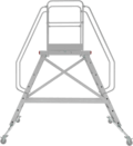 Industrial mobile double-sided scaffold ladder with platform NV5520
