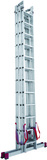 Aluminum industrial height adjustment rung ladder with flanged rungs NV5183 sku 5183412
