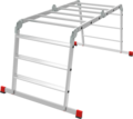 Multipurpose aluminum professional hinged rung ladder 800 mm width with 80 mm flanged steps NV3326