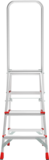 Anodised professional stepladder with 350×260 mm platform and 800 mm safety rail NV3136A sku 3136104A