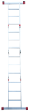 Профессиональная алюминиевая лестница-трансформер с помостом, ширина 400 мм NV3330 артикул 3330403
