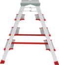 Anodised double-sided professional stepladder NV3127A sku 3127204A