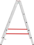 Aluminum double-sided industrial rung ladder with 30×30 mm rungs NV5123 sku 5123205