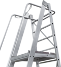 Folding mobile ladder with platform NV 8000044