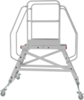 Industrial mobile double-sided scaffold ladder with platform NV5520 sku 5520204