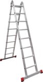 Aluminum two-section professional hinged rung ladder NV3310 sku 3310208